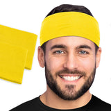 Men's Cotton Headbands Sweatbands 3" Wide Sports Fitness Yoga Fashion Made in USA