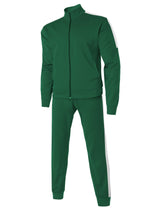 Hat and Beyond Mens Made in USA Premium Track Jacket & Pants Striped Sweatsuit Athletic Casual Essentials Gym