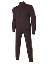 Hat and Beyond Mens Made in USA Premium Track Jacket & Pants Striped Sweatsuit Athletic Casual Essentials Gym