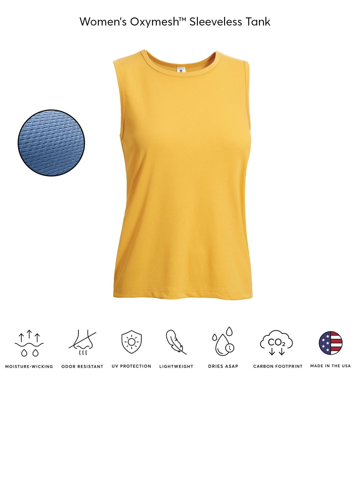 Expert Brand USA-Made Women's Oxymesh Dry Fit Sleeveless Tank Top Athletic Shirt