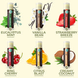USDA Organic Lip Balm 6-Pack by Earth's Daughter Stocking Stuffers - Fruit Flavors, Beeswax, Coconut Oil, Vitamin E - Best Lip Repair Chapstick for Dry Cracked Lips - Moisturizing Lip Care