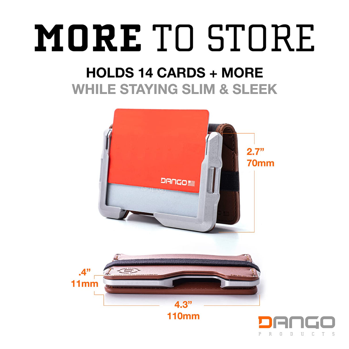 Dango Slim Minimalist Wallet for Men - RFID Blocking - Bifold
