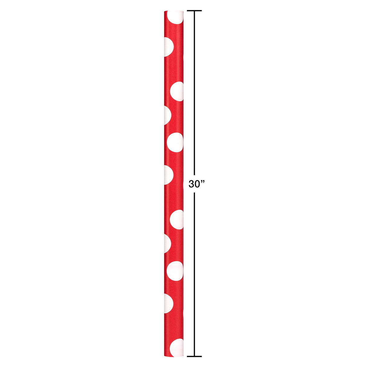 American Greetings 175 sq. ft. Reversible Red Wrapping Paper for Christmas and All Holidays, Red and White Polka Dots (1 Jumbo Roll 30 in. x 70 ft.)