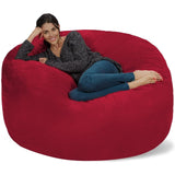 Chill Sack Bean Bag Chair: Giant 5' Memory Foam Furniture Bean Bag - Big Sofa with Soft Micro Fiber Cover - Black