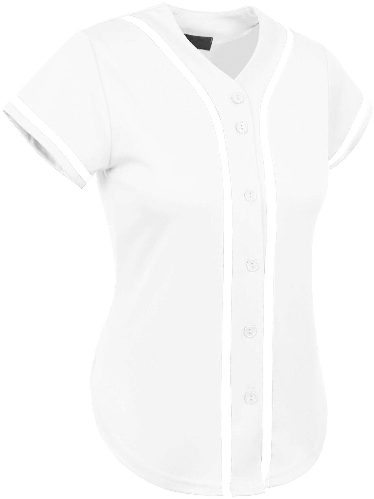 Hat and Beyond Womens Baseball Jersey Button Down Tee Short Sleeve Softball Active Shirts Made in USA