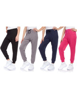Sweet Hearts Girls' Sweatpants - 4 Pack Super Soft Athletic Performance Jogger Pants: Made in USA (7-16)