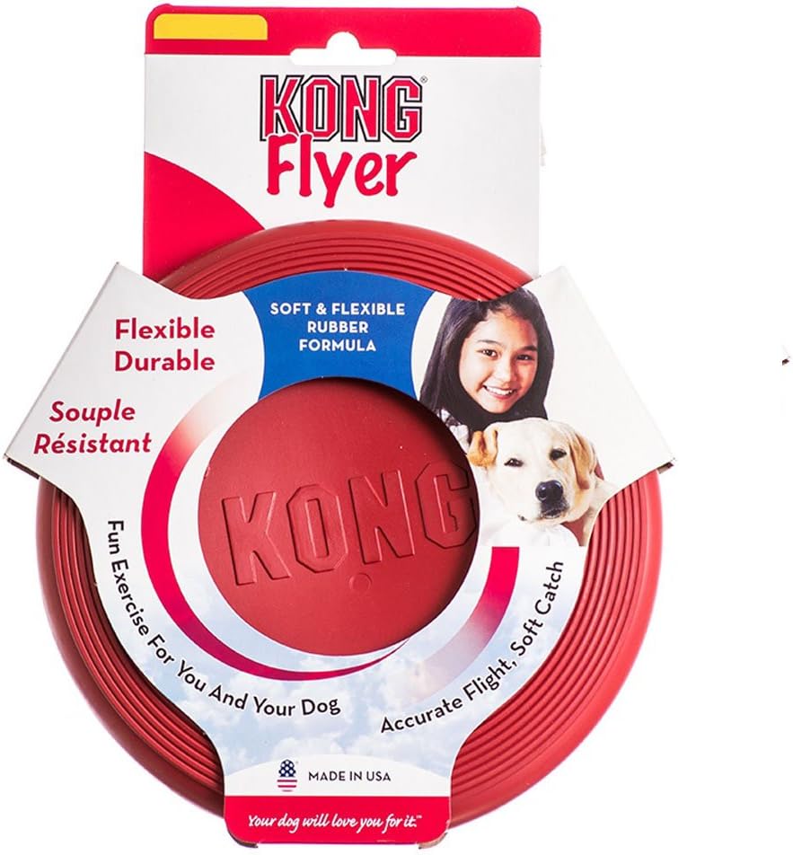 Kong Rubber Flyer,Large 2 Pack, Red