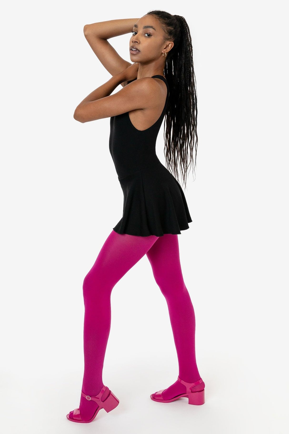 Los Angeles Apparel Ponte Boatneck Ballerina Skirted Leotard