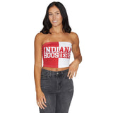 Lojobands Women's Tailgate Outfit College Two Tone Color Block Tube Top Made in USA One Size Fits Most