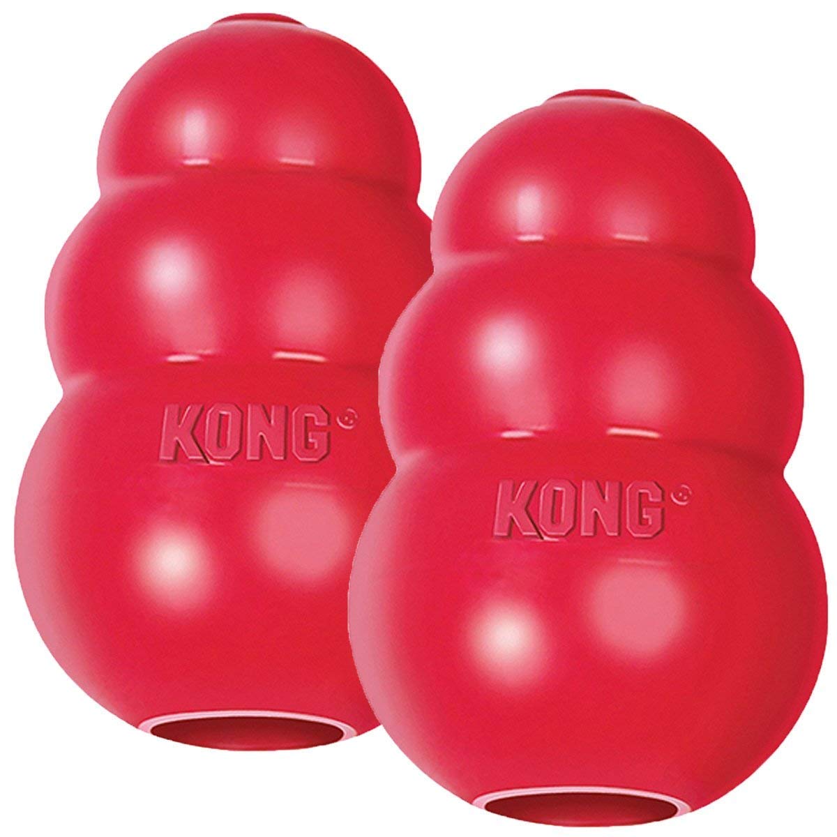 KONG Classic Stuffable Dog Toy - Fetch & Chew Toy for Dogs - Treat-Filling Capabilities & Erratic Bounce for Extended Play Time - Durable Natural Rubber Material - for Medium Dogs