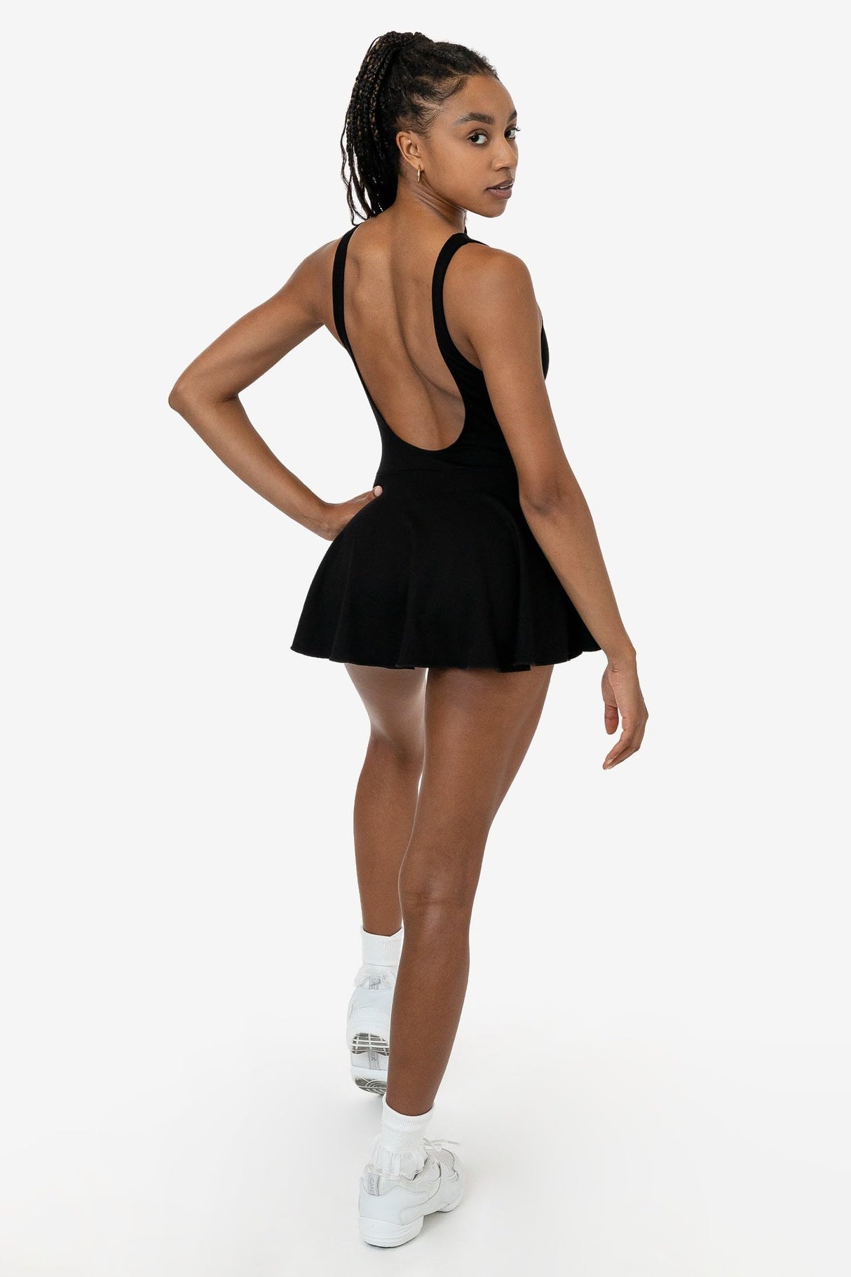 Los Angeles Apparel Ponte Boatneck Ballerina Skirted Leotard