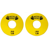 Micro Gainz Standard 1-Inch Center Hole Fractional 2 Pcs Color Weight Plates, Choose (.25LB-1LB) Designed for Standard 1-Inch Dumbbell & Barbell for Strength Training, Made in USA