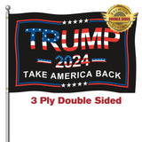TRUMP 2024 Flag 3x5 outdoor made in usa Double Sided 3ply Make America Great Again Heavy Duty PresidentTrump Flags 2024 for Indoor Outdoor Decorations