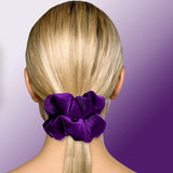 Velvet Scrunchies Jumbo Size Plush Big Ponytail Holders Thick Braided Locked Hair Big Made in the USA Green Pine
