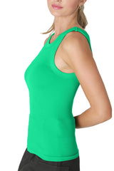 NIKIBIKI Women Seamless Reversible Ribbed Tank Top, Made in U.S.A, One Size
