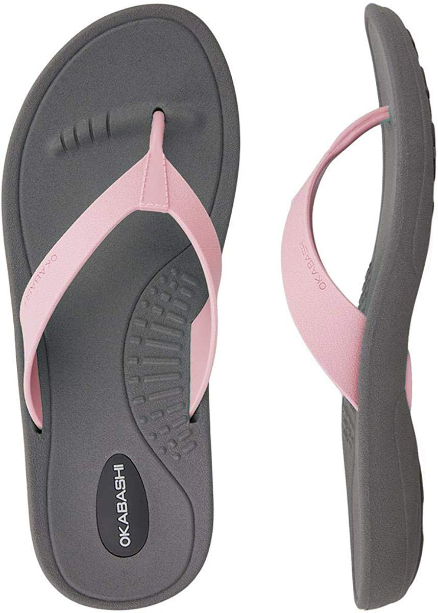 OKABASHI Women's Breeze Flip Flop | Contoured Footbed w/Arch Support for All-Day Comfort | Slip-Resistant & Waterproof | Sustainably Made in The USA