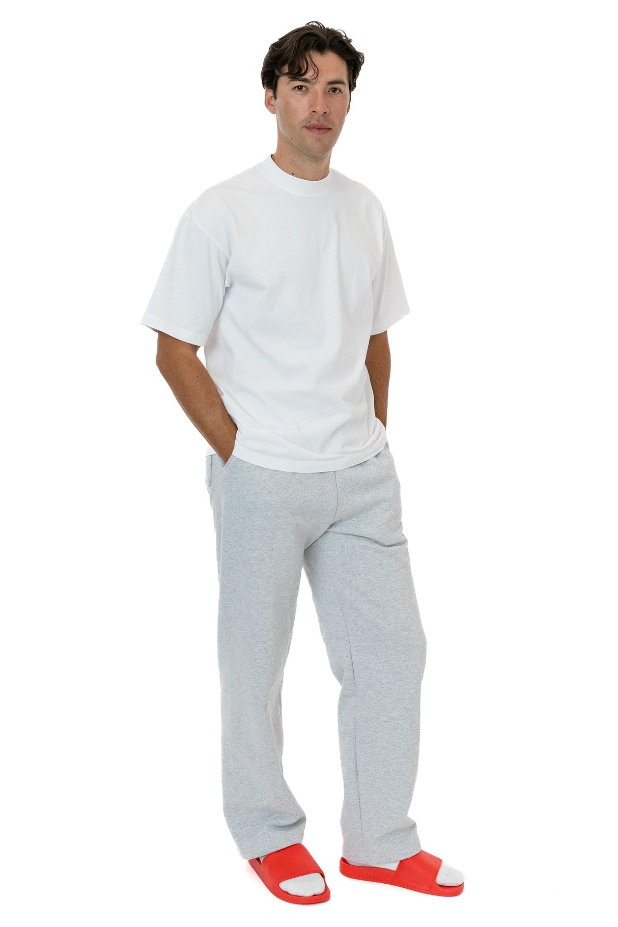 Heavy Fleece Wide Leg Sweatpants (Piece Dye)