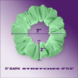 Velvet Scrunchies Jumbo Size Plush Big Ponytail Holders Thick Braided Locked Hair Big Made in the USA Green Pine