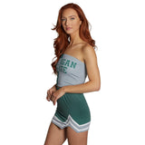 Lojobands Women's Tailgate Outfit College Two Tone Color Block Tube Top Made in USA One Size Fits Most
