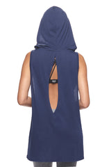 Expert Brand USA-Made Women's Lenzing Modal MoCA Sleeveless Tunic Hoodie