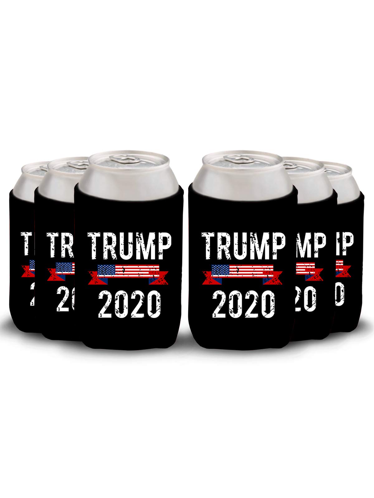 Trump 2020 Can Coolie Trump Coolie USA 2020 Celebration Party Trump Coolers Beer Can Holder Cozy Trump Support Gifts Set of 6