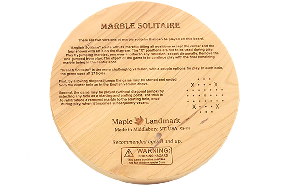 Marble Solitaire - Made in USA