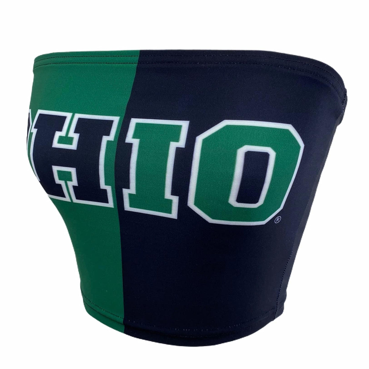 Lojobands Women's Tailgate Outfit College Two Tone Color Block Tube Top Made in USA One Size Fits Most
