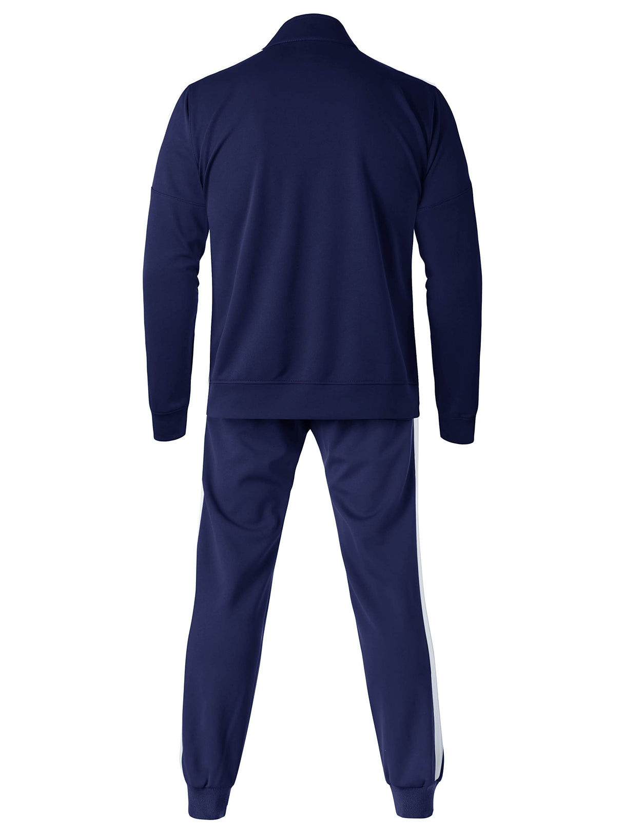 Hat and Beyond Mens Made in USA Premium Track Jacket & Pants Striped Sweatsuit Athletic Casual Essentials Gym