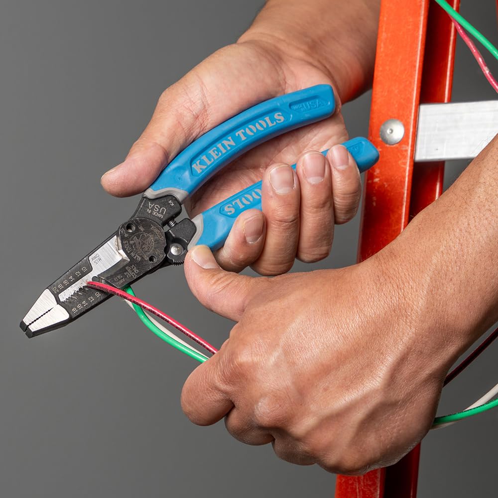 Klein Tools K12035 Klein-Kurve Wire Cutters, Heavy Duty Wire Stripping Tool, Made in USA