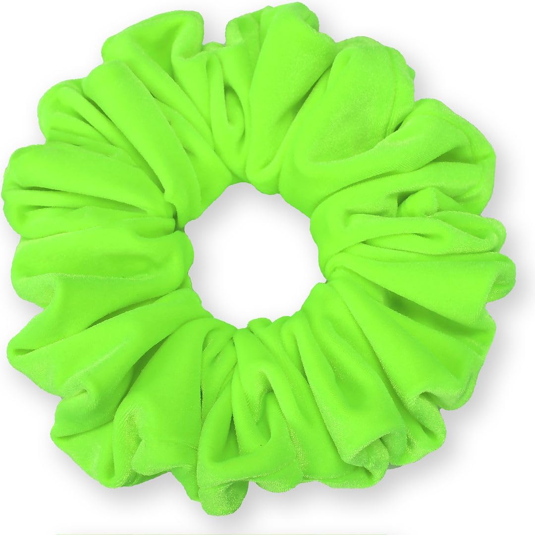 Velvet Scrunchies King Size Leopard XXL Plush Ponytail Holders Oversized Big Made in the USA