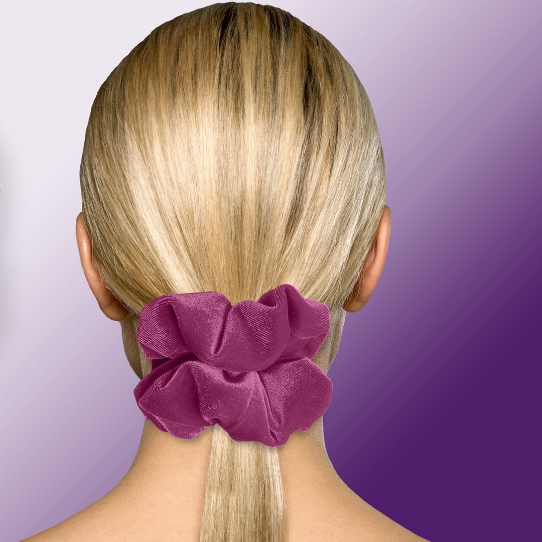 Velvet Scrunchies Jumbo Size Plush Big Ponytail Holders Thick Braided Locked Hair Big Made in the USA Green Pine