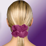 Velvet Scrunchies Jumbo Size Plush Big Ponytail Holders Thick Braided Locked Hair Big Made in the USA Green Pine