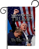 Stand with Trump Rally 2024 Flag Wall Hanging Deor for Home Poster Porch We The People President 47 MAGA Yard Sign Outdoor Patriotic Decorations, Republican Gifts Made in USA