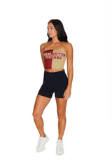 Lojobands Women's Tailgate Outfit College Two Tone Color Block Tube Top Made in USA One Size Fits Most