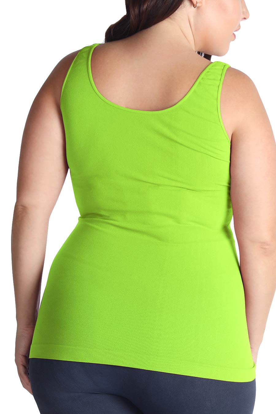 NIKIBIKI Women Seamless Premium Classic Tank Top, Made in U.S.A, Plus Size