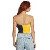 Lojobands Women's Tailgate Outfit College Two Tone Color Block Tube Top Made in USA One Size Fits Most