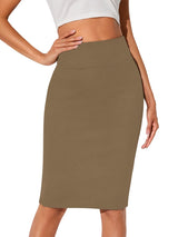 Sweet Hearts Pencil Skirt for Women - XS-XL - Below Knee Office Midi Bodycon Stretch Basic Skirt Made in USA