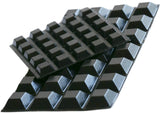Clear Rubber Feet (53 Pack) Self Stick Bumper Pads - Made in USA - Adhesive Tall Square Bumpers for Electronics, Speakers, Laptop, Appliances, Furniture, Computers