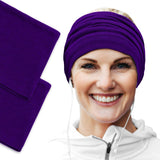 Women's Cotton Headbands Sweatbands 5" Wide Sports Fitness Yoga Fashion Made in USA