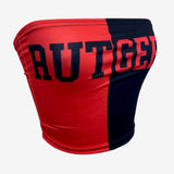 Lojobands Women's Tailgate Outfit College Two Tone Color Block Tube Top Made in USA One Size Fits Most