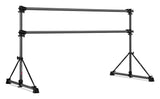 VITA Barre Portable Freestanding Double Ballet Barre, Fit, Dark Mystic Gray, Aluminum | Adjustable Height, Made in USA, Home or Gym Exercise Equipment | Dance, Fitness, Pilates