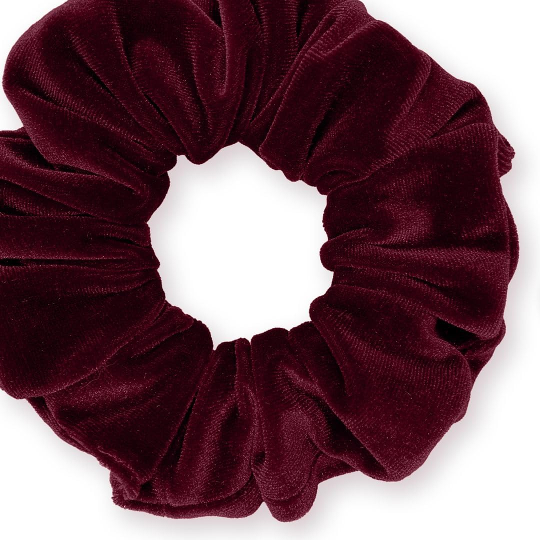 Velvet Scrunchies Premium Plush Soft Ponytail Holder Made in the USA Black