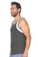 Expert Brand USA-Made Men's Oxymesh Dry Fit Athletic Tank Top Muscle Shirt