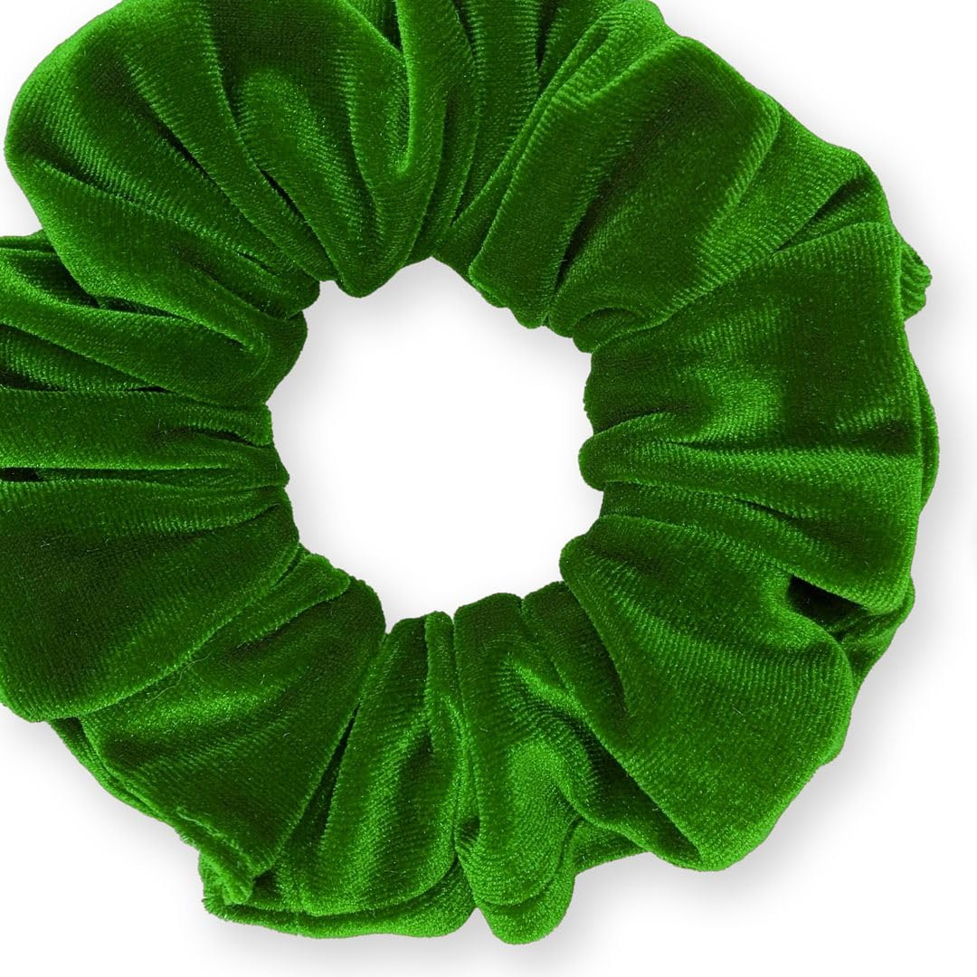 Velvet Scrunchies Premium Plush Soft Ponytail Holder Made in the USA Black