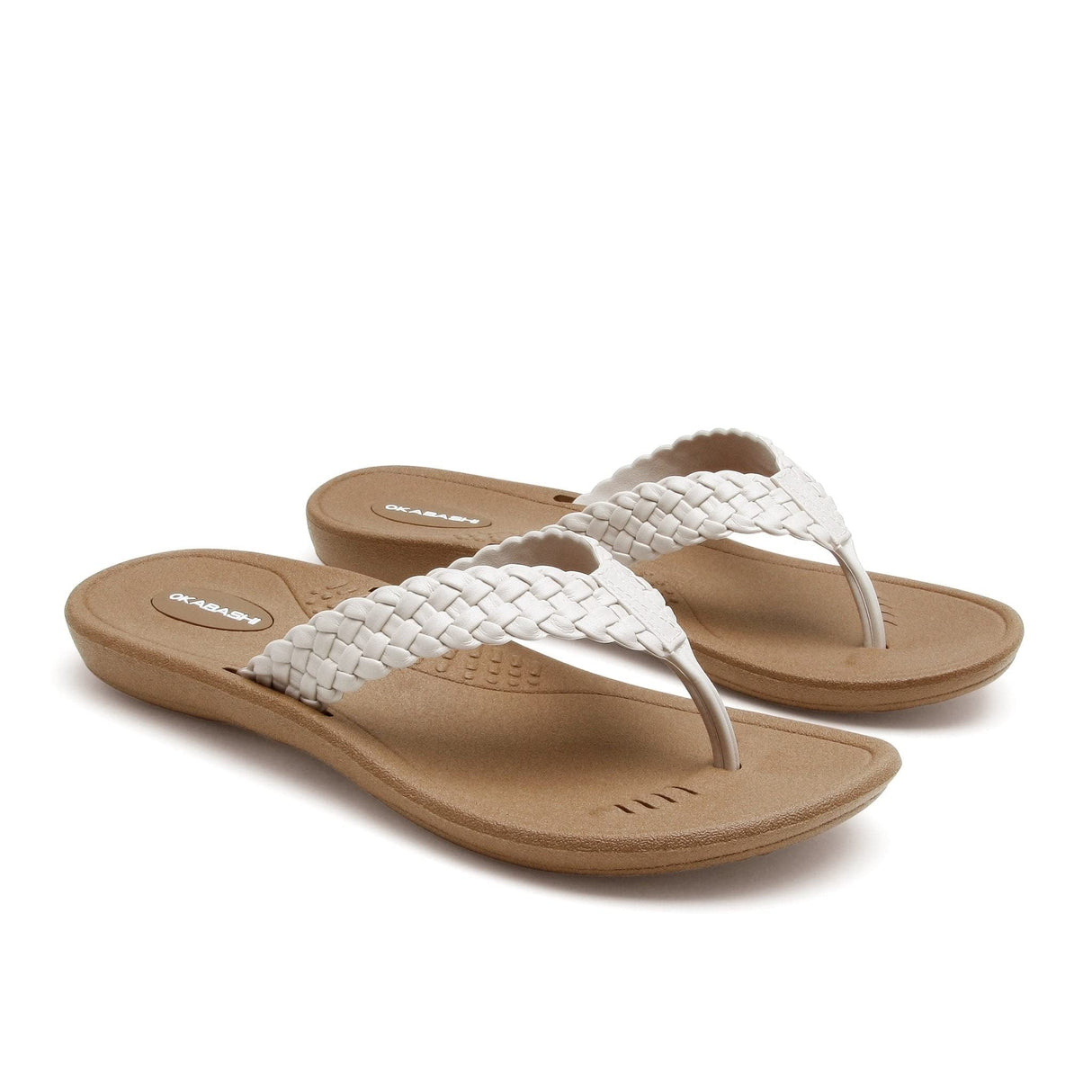 OKABASHI Women's Baha Flip Flop | Contoured Footbed w/Arch Support for All-Day Comfort | Slip-Resistant & Waterproof | Sustainably Made in The USA