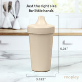 Re-Play Made in USA 10 Oz. Sippy Cups for Toddlers, Pack of 4 - Reusable Spill Proof Cups for Kids, Dishwasher/Microwave Safe - Hard Spout Sippy Cups for Toddlers 3.13" x 6.25", Desert Roses
