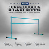 VITA Barre Portable Freestanding Double Ballet Barre, Extreme, Steel | Fixed Height, Made in USA, Home or Gym Exercise Equipment for Kids & Adults | Dance, Fitness, Pilates