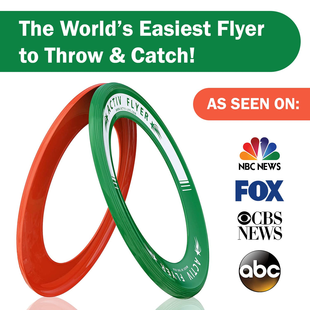 Activ Life Kid’s Flying Rings [2 Pack] They Fly Straight & Don’t Hurt! 80% Lighter Than Standard Frisbees - Replace Screen Time with Healthy Family Fun - Get Outside & Play! Proudly Made in The USA