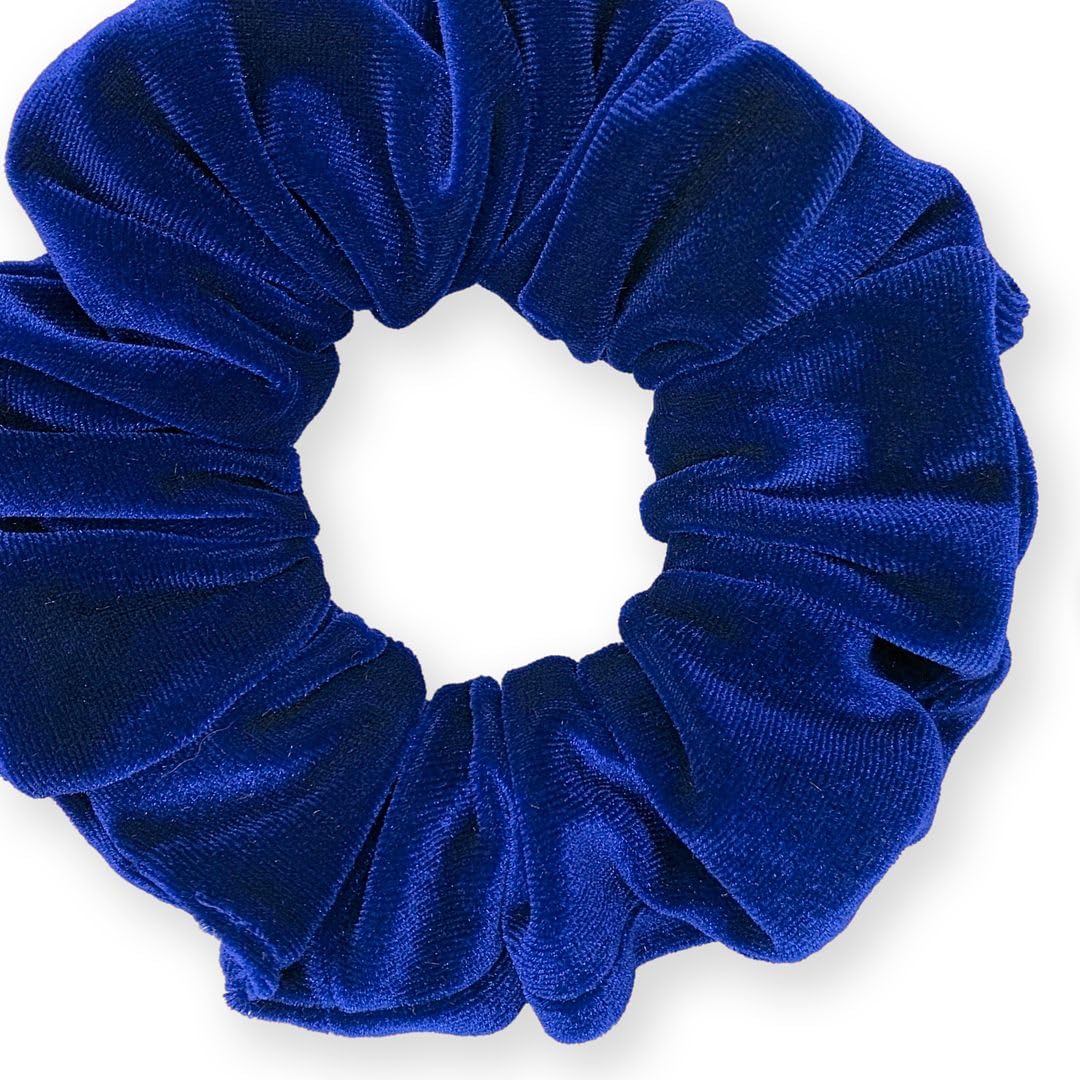 Velvet Scrunchies Premium Plush Soft Ponytail Holder Made in the USA Black