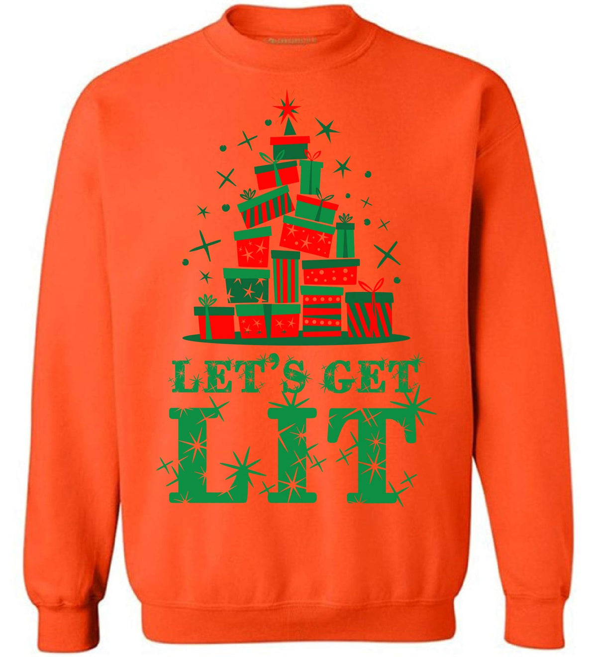 Awkward Styles Let's Get Lit Ugly Christmas Sweater - Xmas Lighting Theme Holiday Season Sweatshirt for Men Women